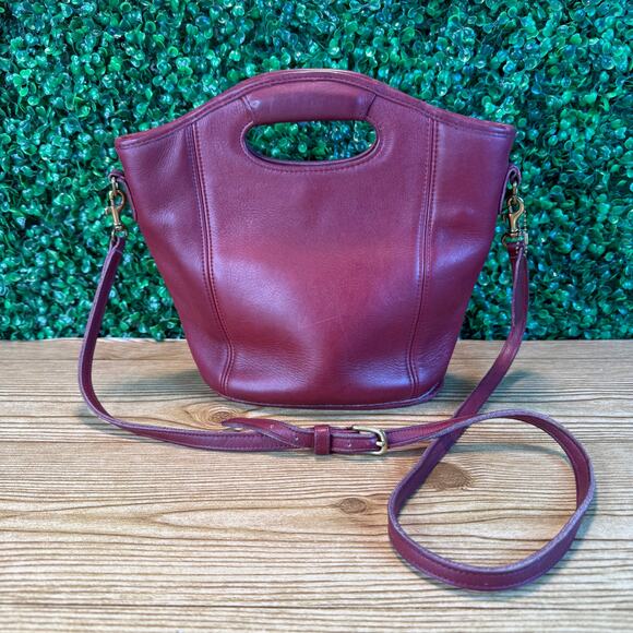 Coach 9993 Vintage 90's Red Mini Shopper Leather Top Handle Tote - Picture 1 of 11